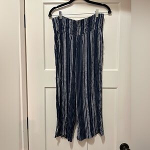 Striped Navy and White Women's Pants